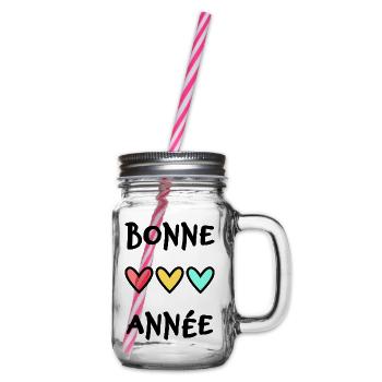 BONNE ANNEE. SAINT SYLVESTRE. NOUVELLE ANNÉE - Bocal à boisson - transparent - Droite