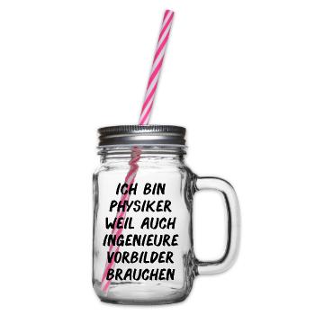 Physiker Physik lustiger Spruch Uni Ingenieure - Henkelglas mit Schraubdeckel - Klar - Rechts