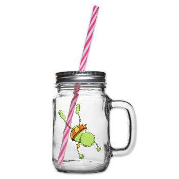 Grenouille baigneuse avec des ailes d’eau I Été - Bocal à boisson - transparent - Droite