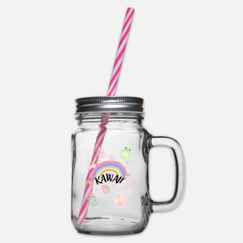 KAWAII Cluster - Henkelglas mit Schraubdeckel - Klar