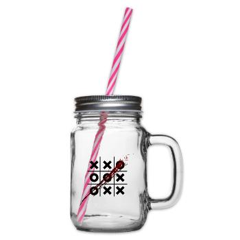 Tic Tac Toe - Henkelglas mit Schraubdeckel - Klar - Rechts
