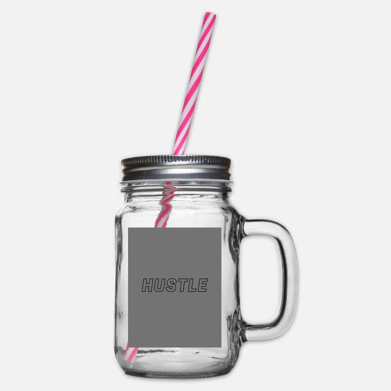 hustle - Henkelglas mit Schraubdeckel - Klar