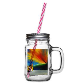 katze - Henkelglas mit Schraubdeckel - Klar - Rechts