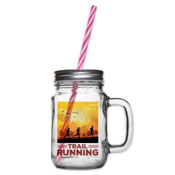 Trail Runner Running Joggen Jogger I Geschenk - Henkelglas mit Schraubdeckel - Klar - Rechts