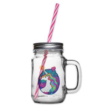 Emblème Licorne - Bocal à boisson - transparent - Droite