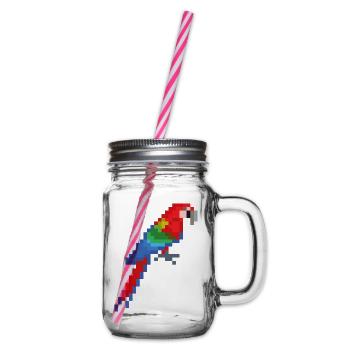Vogel - Henkelglas mit Schraubdeckel - Klar - Rechts