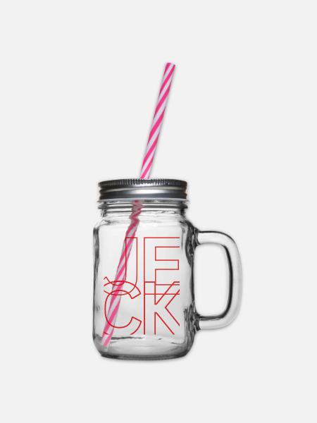 Jeck 1 - Henkelglas mit Schraubdeckel - Klar