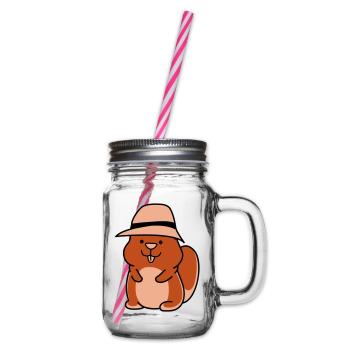 Hamster drôle - Bocal à boisson - transparent - Droite