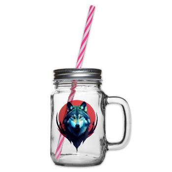 Wolf - Glass jar with handle and screw cap - clear - Right