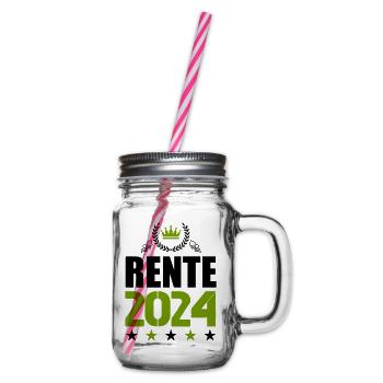 rente 2024 - Henkelglas mit Schraubdeckel - Klar - Rechts