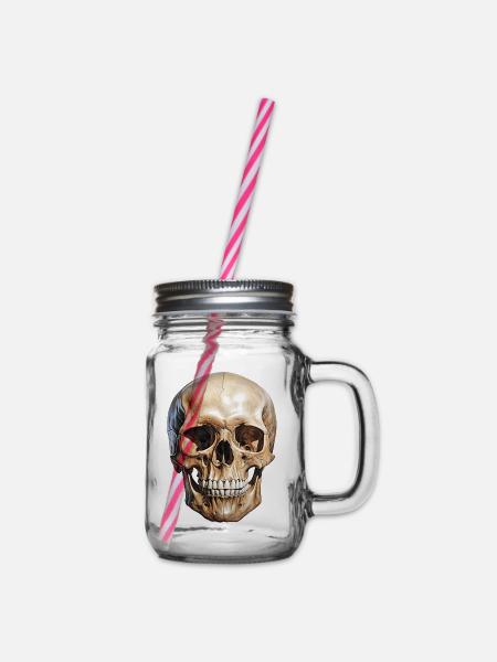 Crâne Crâne, symbole de mort et de danger - Bocal à boisson - transparent