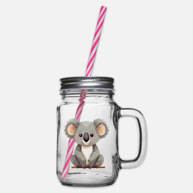 Koala - Henkelglas mit Schraubdeckel - Klar