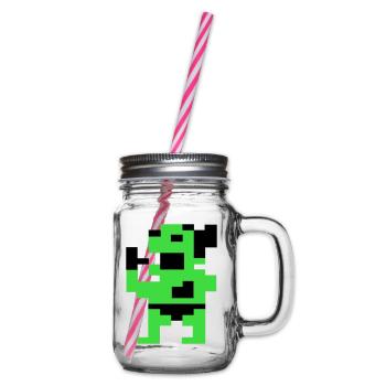Der dicke Grüne (Pix) - Henkelglas mit Schraubdeckel - Klar - Rechts
