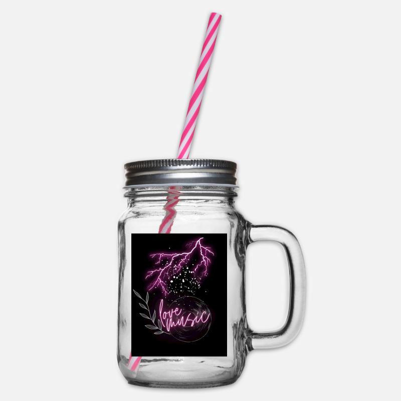 Amour Musique - Bocal à boisson - transparent