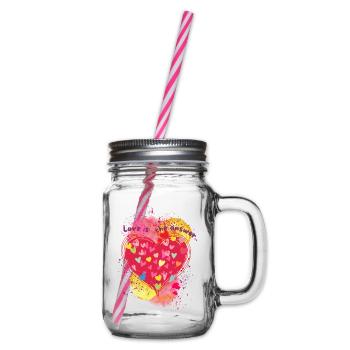 L’amour est la réponse. - Bocal à boisson - transparent - Droite