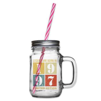 Original Kalender 1997 Vintage Geburtstag Rec - Henkelglas mit Schraubdeckel - Klar - Rechts