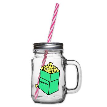 popcorn 02 - Henkelglas mit Schraubdeckel - Klar - Rechts