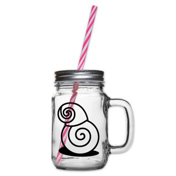 Snail - Glass jar with handle and screw cap - clear - Right