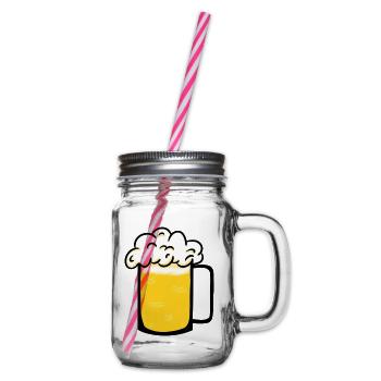 Chope de bière - Bocal à boisson - transparent - Droite