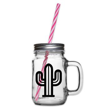 Cactus - Glass jar with handle and screw cap - clear - Right