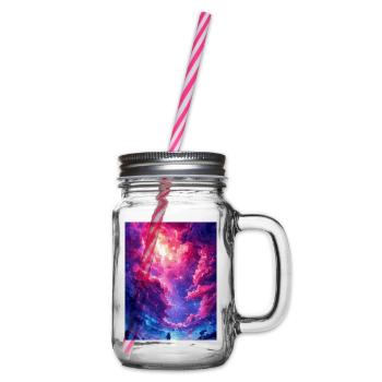 Magical Sunset - Glass jar with handle and screw cap - clear - Right