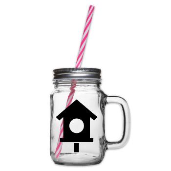 Vogelhaus - Henkelglas mit Schraubdeckel - Klar - Rechts