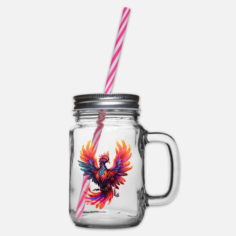 Feuervogel - Henkelglas mit Schraubdeckel - Klar