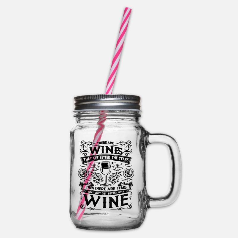 There are wines that get better with age - Henkelglas mit Schraubdeckel - Klar
