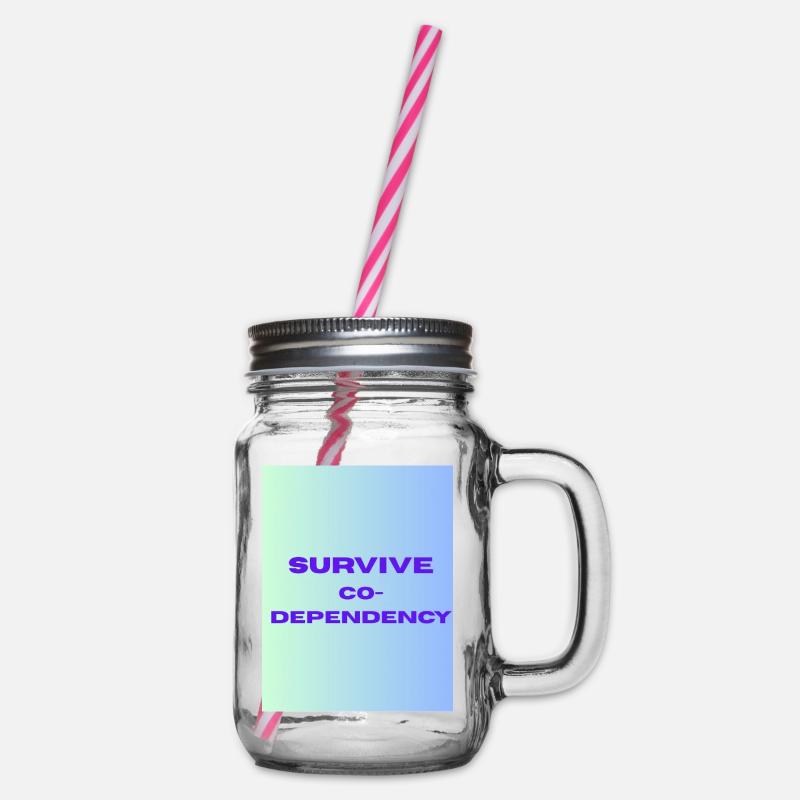 SURVIVE co dependency - Bocal à boisson - transparent