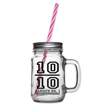 Numéro 10 Maillot Numéro Joueur de Football - Bocal à boisson - transparent - Droite
