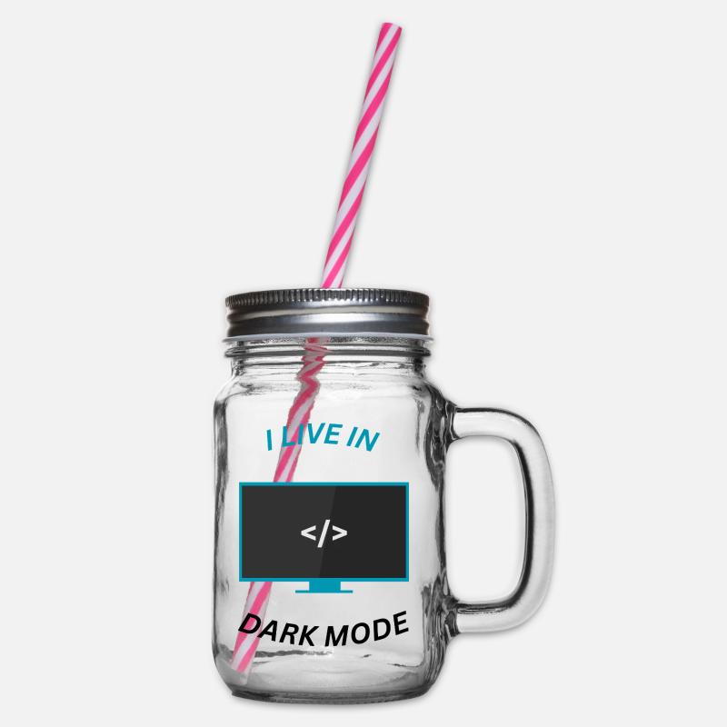 Programmierer Motivation Design - Henkelglas mit Schraubdeckel - Klar