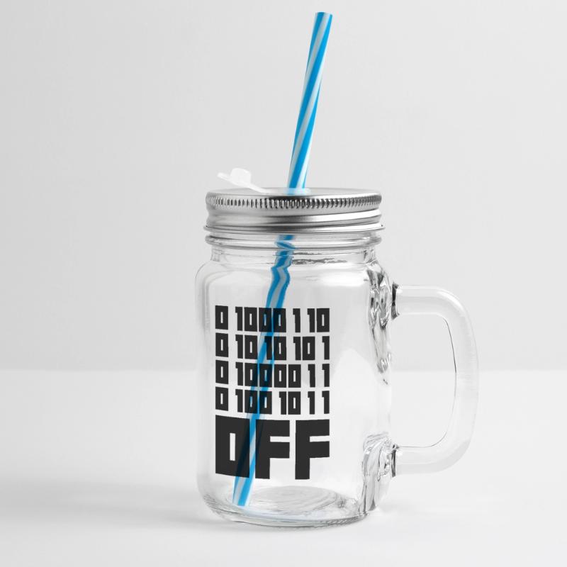Binary Code F**k OFF – Humour Nerd & Geek Code Bocal à boisson