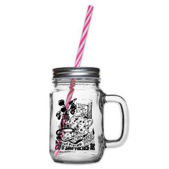 TASSE VON HALT DIE FRESSE - Henkelglas mit Schraubdeckel - Klar - Rechts