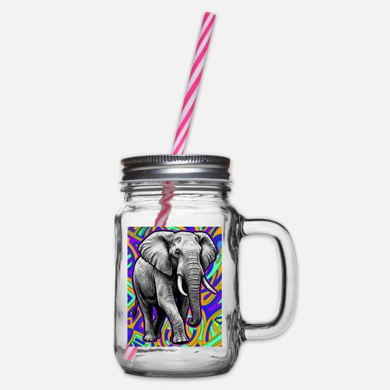 éléphant - Bocal à boisson - transparent