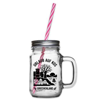 Kos Griechenland Urlaub - Henkelglas mit Schraubdeckel - Klar - Rechts