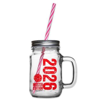 Maillot de champion de handball 2026, édition rouge, rouge - Bocal à boisson - transparent - Droite
