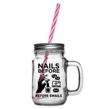 Clous avant le courrier - Bocal à boisson - transparent - Droite