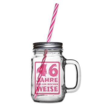 Spruch 46 - Henkelglas mit Schraubdeckel - Klar - Rechts