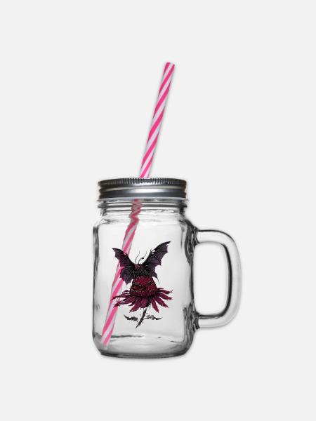 Monster Echinacea Horror - Henkelglas mit Schraubdeckel - Klar