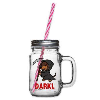 DARKL - Henkelglas mit Schraubdeckel - Klar - Rechts