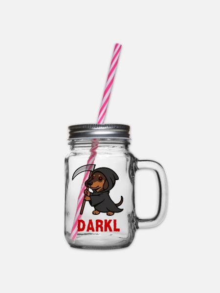 DARKL - Henkelglas mit Schraubdeckel - Klar