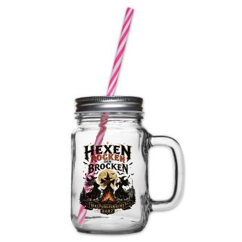  Hexen Geschenkidee Brocken-rocken - Henkelglas mit Schraubdeckel - Klar - Rechts