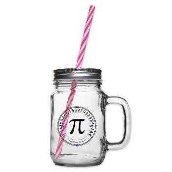 Pi im Zielkreis - Henkelglas mit Schraubdeckel - Klar - Rechts
