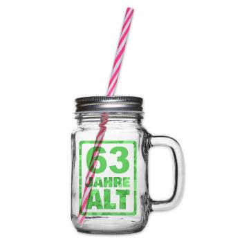 63 - Henkelglas mit Schraubdeckel - Klar - Rechts
