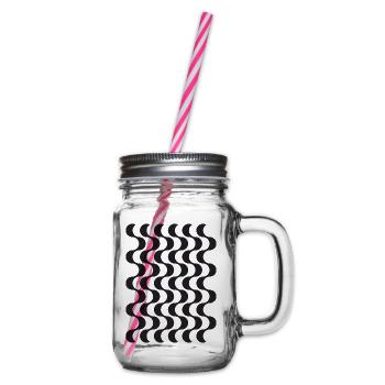 Opart-Wellen - Henkelglas mit Schraubdeckel - Klar - Rechts