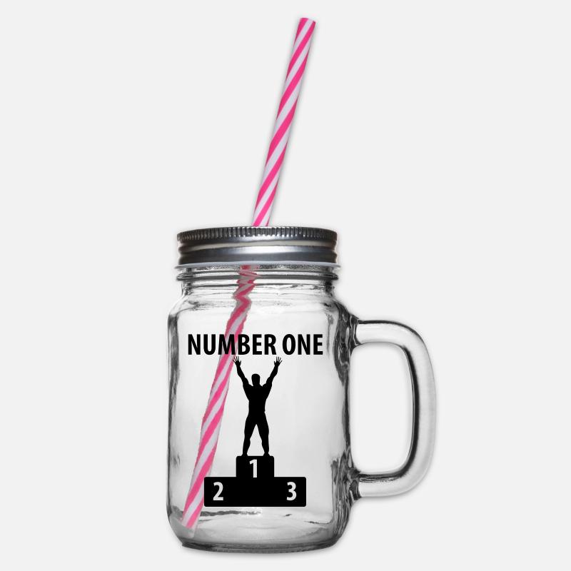 Number One - Henkelglas mit Schraubdeckel - Klar