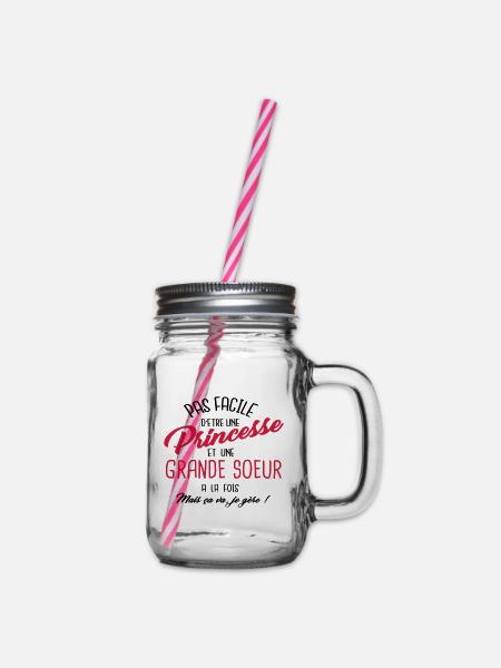 Princesse et grande-soeur - Bocal à boisson - transparent