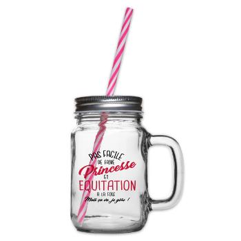 Princesse et équitation - Bocal à boisson - transparent - Droite
