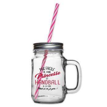 Princesse et handball - Bocal à boisson - transparent - Droite