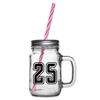 25 Zahl symbol - Henkelglas mit Schraubdeckel - Klar - Rechts